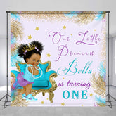 Lofaris Custom Name Princess Feather 1st Birthday Backdrop